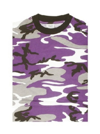 T shirt Purple urban camo