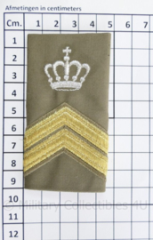 Defensie Stratotex epauletten paar - rang Sergeant Majoor Instructeur/ Opperwachtmeester Instr.- origineel