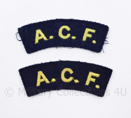 WO2 Brits paar shoulder Titles ACF Army Cadet Force - 8 x 2,5 cm - origineel