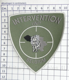 Belgische Politie Intervention Unit Belgium embleem - 10,5 x 9,5 cm - origineel