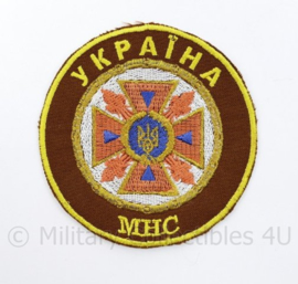 Oekraïense brandweer embleem MHC Ykpaiha  - diameter 10 cm  - origineel
