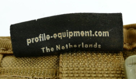 KL Nederlandse leger en Korps Mariniers MOLLE double Diemaco magazijntas - Profile Equipment - Coyote - 17 x 17 x 4 cm - origineel
