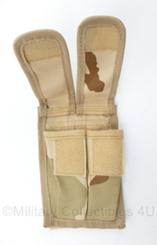 US Army Double Pistol Mag pouch Desert camo - klittenband bevestiging - 10 x 2,5 x 16 cm - nieuw - origineel