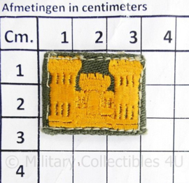 US Army naoorlogs engineer branch insignia PAAR - 3 x 2,5 cm - origineel