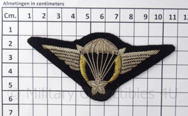 Franse leger parawing embleem voor op de borst - luxe variant van metaaldraad - 10 x 5 cm - origineel