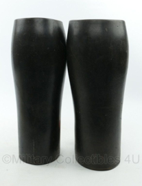Vintage lederen beenkappen - 32 cm hoog - origineel