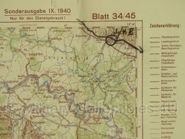 Duitse stafkaart Sonderausgabe 1940 Jugoslawien KOSTAJNICA Blatt 33/46 Joegoslavie - 70 x 50 cm. schaal 1:200000 - origineel