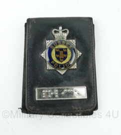 Britse Politie brevet in lederen houder Sussex Police - 11 x 8 cm - origineel