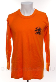 KL Nederlandse leger oranje sportshirt 1987 - lange mouw - maat 7 = XL - origineel