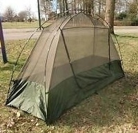 Anti-muggen Dome tent Klamboe enkel-dome model met WOODLAND tas - Nederlandse leger - origineel
