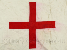 Vintage katoenen Rode Kruis vlag - 58 x 70 cm - origineel