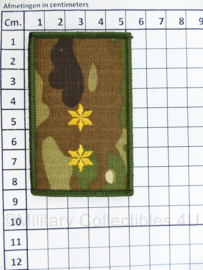 1 set van 6 verschillende KL Nederlandse leger Multicam rangemblemen met klittenband - officieren - 5 x 8 cm