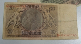 Reichsmark Briefgeld WO2 - 20 RM
