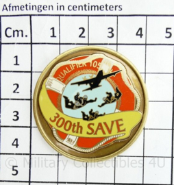 Zeldzame coin California Air National Guard 129th Rescue wing 300th save - diameter 4 cm - origineel