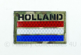 Nederlandse leger infrarood patch - Multicam - met klittenband - HOLLAND  - 5 x 8 cm