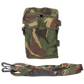 KL Nederlandse leger Radio tas met draagriem Woodland camo - met Alice clips -  20 x 13 x 7 cm - origineel