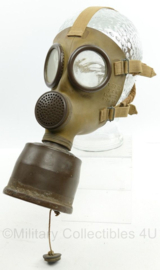 Italiaans WO2 T33 gasmasker en Filter T35 en draagtas - origineel