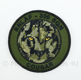 KLU Luchtmacht RNLAF 300 SQN squadron Cougar embleem - met klittenband - diameter 9 cm