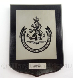 KL Landmacht wandbord The Netherlands Defence Attache - afmeting 26 x 19 x 2 cm - origineel