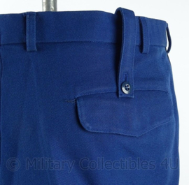 KMAR Marechaussee DT broek 1978 - 75% wol - blauw met donkerblauwe dunne bies - maat 78 X 85  - origineel