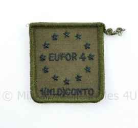 Defensie eenheid borstembleem EUFOR 4 1NLD CONTO - met klittenband - afmeting 5,5 x 5 cm - origineel