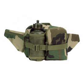 Heuptas met veldfles - US Woodland camo  - nieuw gemaakt