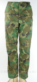 US Army BU trouser - POPLIN Woodland - vroege versie 1981 ripstof - maat Small Regular - origineel