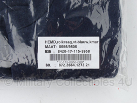 Kmar Koninklijke Marechaussee  (ook gebruikt door Marine) donkerblauw Hemd rolkraag - koud weer - 6575/9505, 8090/8595 of 8595/9505 - NIEUW in verpakking - origineel