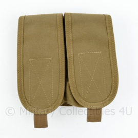 Originele Defensie Korps Mariniers en US Army coyote MOLLE pouch Double Magazin Pouch Warrior Assault Systems - 17 x 17 x 4,5 cm - nieuw - origineel