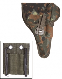 BW Bundeswehr holster P1(P38) Flecktarn MET universele koppel adapter met ALICE clips - origineel