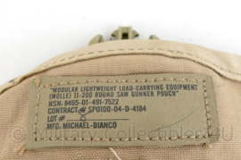 US Army Desert MOLLE pouch II 200 round saw gunner pouch - magazijntas voor 200 patronen magazijn - 20 x 18 x 9 cm - origineel