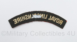 Britse leger Royal Lincolnshire shoulder title - 13 x 4 cm - origineel