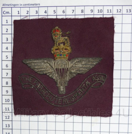 Britse leger The Parachute Regimental ASSN patch - luxe versie met metaaldraad - 11 x 11 cm - origineel