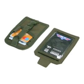 TF-2215 Visitekaart / ID / Kaarthouder Velcro - Zwart of Groen