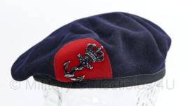 KMARNS Korps Mariniers baret met insigne - maker Hassing - maat 52/53/54 - gedragen - origineel