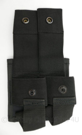 Zwarte MOLLE koppeltas - 12½ x 12 x 3 cm - licht gebruikt - origineel
