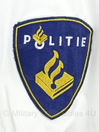 Nederlandse Politie wit overhemd - lange mouw - MET EMBLEMEN  - origineel