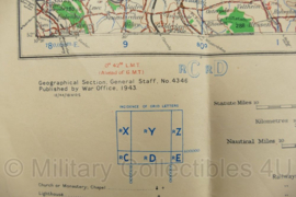 WW2 British War Office map 1943 Central Europe Magdeburg - 88,5 x 64,5 cm - origineel