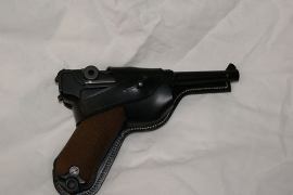 Holster P08 Luger - Fallschirmjäger - zwart leer