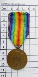 Belgische overwinningsmedaille 1914-1918 - 10 x 4 cm - Origineel