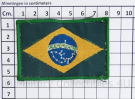 Braziliaanse leger vlag embleem met klittenband - 8 x 5 cm  - origineel