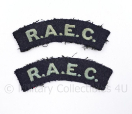 WO2 Brits paar shoulder Titles RAEC Royal Army Educational Corps - 9 x 2,5 cm - origineel