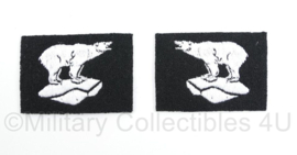 WO2 Britse 49th West Riding Polar Bears Infantry Division patches PAAR - 7 x 5 cm - replica