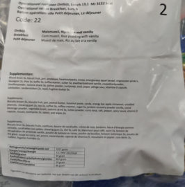 1  Doos met 8 stuks Nederlandse leger rantsoen Operationeel Rantsoen Ontbijt en Lunch met Supplementen +/- 3100 kcal - Best Before November 2025