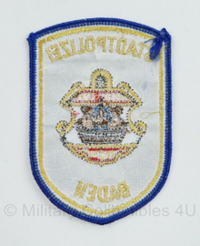 Zwitserse Stadtpolizei Baden embleem - 9 x 6,5 cm - origineel