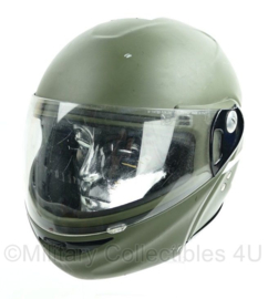 Groene militaire motorhelm integraalhelm - gebruikt - maat Large (59-60) - origineel