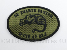 Defensie De Zwarte Panter D cie 42 BLJ D Compagnie 42 Pantserinfanteriebataljon embleem - met klittenband - 9 x 6 cm