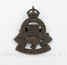 Ww2 Canadian cap badge Kings Crown - Royal Canadian ordnance Corps - 5 x 4 cm - origineel