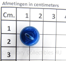 KMAR Marechaussee Luchthavenpolitie knoop - blauw - doorsnede 1,2 cm - prijs per stuk - origineel