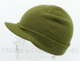 US jeepcap beenie, M-1941, Wool, Knit Cap, khaki - maat Medium